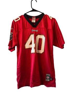 NFL Mike Alstott 40 Tampa Bay Buccaneers Jersey Boys XL 18-20 Red NFL